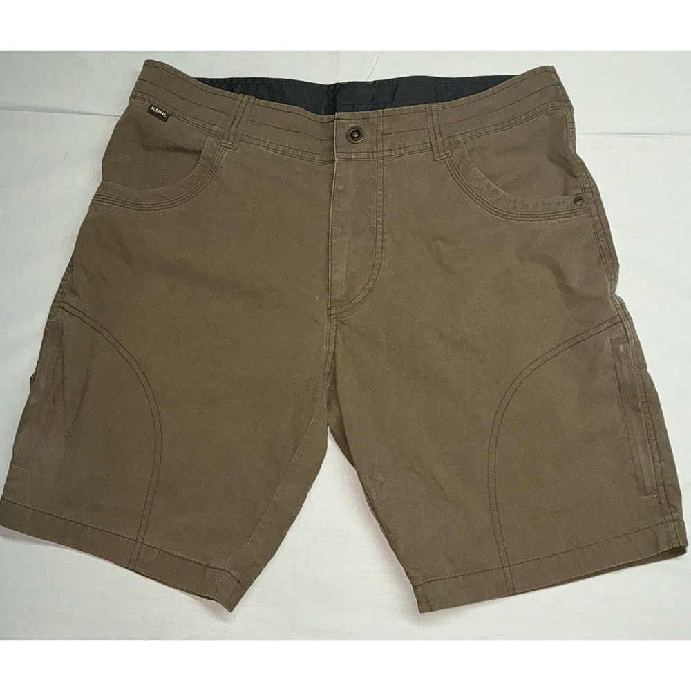 Kuhl Ramblr Shorts Mens 34 Brown Vintage Patina Cargo Hiking Outdoors